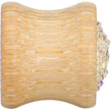 将图片加载到图库查看器，7/16 White Druzy Stone Wood Saddle Plug Set
