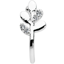 Load image into Gallery viewer, Clear Gem Leaves of Love Clip On Fake Nose Ring

