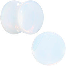 将图片加载到图库查看器，White Opalite Double Flare Plug Set
