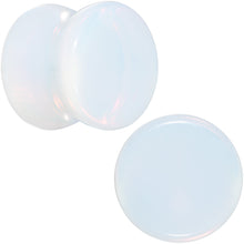 将图片加载到图库查看器，White Opalite Double Flare Plug Set
