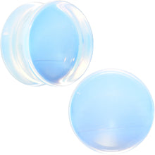 将图片加载到图库查看器，White Opalite Double Flare Plug Set
