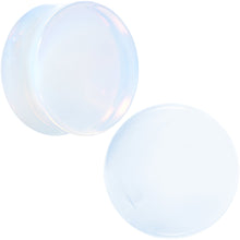 将图片加载到图库查看器，White Opalite Double Flare Plug Set
