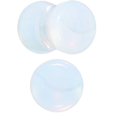 将图片加载到图库查看器，White Opalite Double Flare Plug Set
