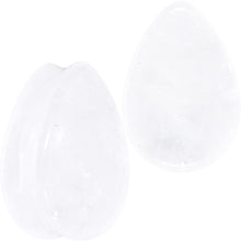 将图片加载到图库查看器，White Cloudy Quartz Drop Saddle Plug Set
