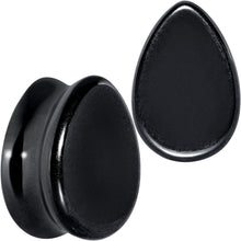 将图片加载到图库查看器，Black Hematite Stone Drop Saddle Plug Set
