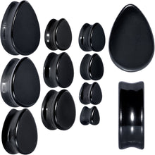 将图片加载到图库查看器，Black Hematite Stone Drop Saddle Plug Set
