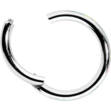 将图片加载到图库查看器，16G 5/16 White Synthetic Opal Forward Facing Hinged Segment Ring
