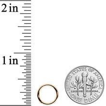 Load image into Gallery viewer, 16G 5/16 White Synth Opal Rose Gold Hue Forward Face Segment Ring
