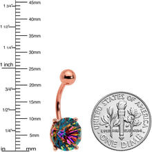 Load image into Gallery viewer, Vitrail Gem Rose Gold Tone Simply Elegant Style Belly Ring
