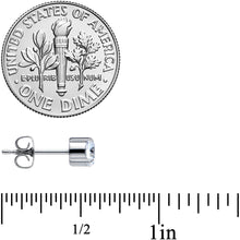 Load image into Gallery viewer, 20G Clear CZ Gem 5mm G23 Titanium Post Stud Earrings
