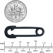 Load image into Gallery viewer, 14G 3/4 Black Matte Punk Rock Safety Pin Barbell Nipple Ring Set
