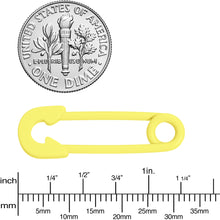 Load image into Gallery viewer, 14G 3/4 Yellow Matte Punk Safety Pin Barbell Nipple Ring Set
