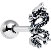 Load image into Gallery viewer, 16G 1/4 Regal Medieval Dragon Cartilage Tragus Earring
