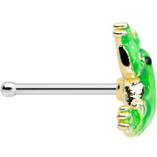 Load image into Gallery viewer, 20G 1/4 Happy Green Tree Frog Nose Bone
