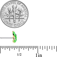 Load image into Gallery viewer, 20G 1/4 Happy Green Tree Frog Nose Bone
