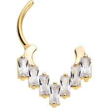 Load image into Gallery viewer, 16G 5/16 Clear CZ Gem Gold Tone Chandelier Cartilage Clicker
