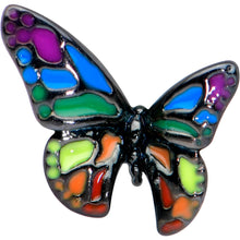 将图片加载到图库查看器，20G 1/4 Pride Rainbow Butterfly Nose Bone
