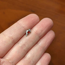 Load image into Gallery viewer, 16G 5/16 Clear Red Gem Swirling Oval Labret Monroe Tragus
