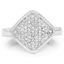 将图片加载到图库查看器，0.23 Carat Genuine White Diamond .925 Sterling Silver Ring
