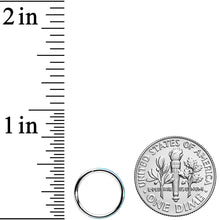 Load image into Gallery viewer, 16G 3/8 Blue Synthetic Opal Sleek Forward Facing Segment Ring
