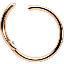 将图片加载到图库查看器，16G 3/8 Synth Opal Rose Gold Tone Sleek Forward Face Segment Ring
