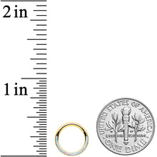 将图片加载到图库查看器，16G 5/16 Synth Opal Gold Tone Bottom Curve Hinged Segment Ring
