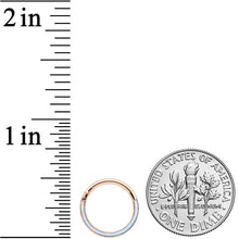 将图片加载到图库查看器，16G 3/8 Synth Opal Rose Gold Tone Bottom Curve Hinge Segment Ring
