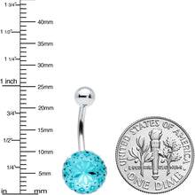 将图片加载到图库查看器，Blue Gem Stylish Elegance Mandala Flower Belly Ring
