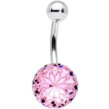 Load image into Gallery viewer, Pink Gem Stylish Elegance Mandala Flower Belly Ring
