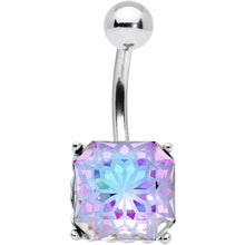 将图片加载到图库查看器，Aurora Gem Square Stylish Elegance Mandala Flower Belly Ring
