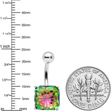 将图片加载到图库查看器，Vitrail Gem Square Stylish Elegance Mandala Flower Belly Ring

