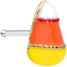 将图片加载到图库查看器，20G 1/4 Candy Corn Halloween Nose Bone
