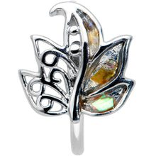 Load image into Gallery viewer, 20G 5/16 Autumnal Colors Maple Leaf Nose Hoop
