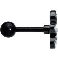 Load image into Gallery viewer, 16G 1/4 Black PVD Red Eye Mummy Halloween Cartilage Tragus
