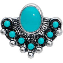 Load image into Gallery viewer, 16G 5/16 Blue Turquoise Stone Shield Labret Monroe Tragus
