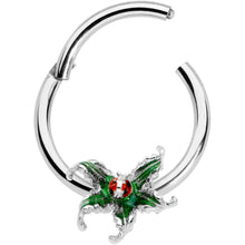 将图片加载到图库查看器，16G 3/8 Tiny Ladybug Leaves Hinged Segment Ring
