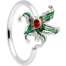 Load image into Gallery viewer, 20G 5/16 Tiny Ladybug Leaves Nose Hoop
