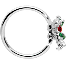 Load image into Gallery viewer, 20G 5/16 Tiny Ladybug Leaves Nose Hoop
