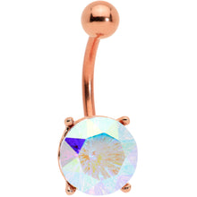 将图片加载到图库查看器，Aurora Gem Rose Gold Tone Simply Elegant Style Belly Ring
