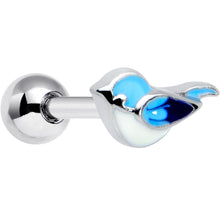Load image into Gallery viewer, 16G 1/4 Happy Little Blue Bird Cartilage Tragus Earring
