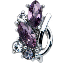 将图片加载到图库查看器，16G 5/16 Clear Purple Gem Abstract Elegance Labret Monroe Tragus
