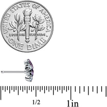 Load image into Gallery viewer, 20G 1/4 Clear Purple Gem Abstract Elegance Nose Bone
