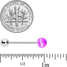 Load image into Gallery viewer, Purple Amethyst Top End Barbell Tongue Ring
