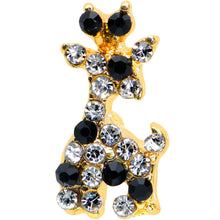 Load image into Gallery viewer, 16G 5/16 Black Gem Gold Tone Decadent Deer Labret Monroe Tragus
