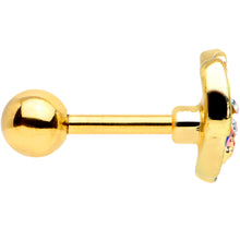 Load image into Gallery viewer, 16G 1/4 Clear Gem Gold Tone Bright Butterfly Cartilage Tragus

