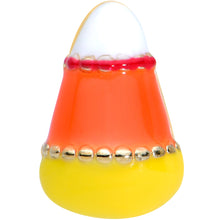 Load image into Gallery viewer, 16G 1/4 Gold Tone Candy Corn Halloween Cartilage Tragus Earring
