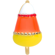 Load image into Gallery viewer, 20G 5/16 Gold Tone Candy Corn Halloween Nose Hoop
