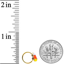 Load image into Gallery viewer, 20G 5/16 Gold Tone Candy Corn Halloween Nose Hoop
