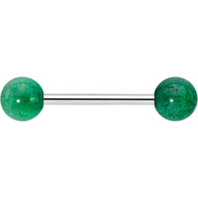 Load image into Gallery viewer, Elegant Green Jade Barbell Tongue Ring
