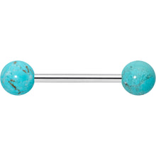 Load image into Gallery viewer, Elegant Blue Turquoise Barbell Tongue Ring

